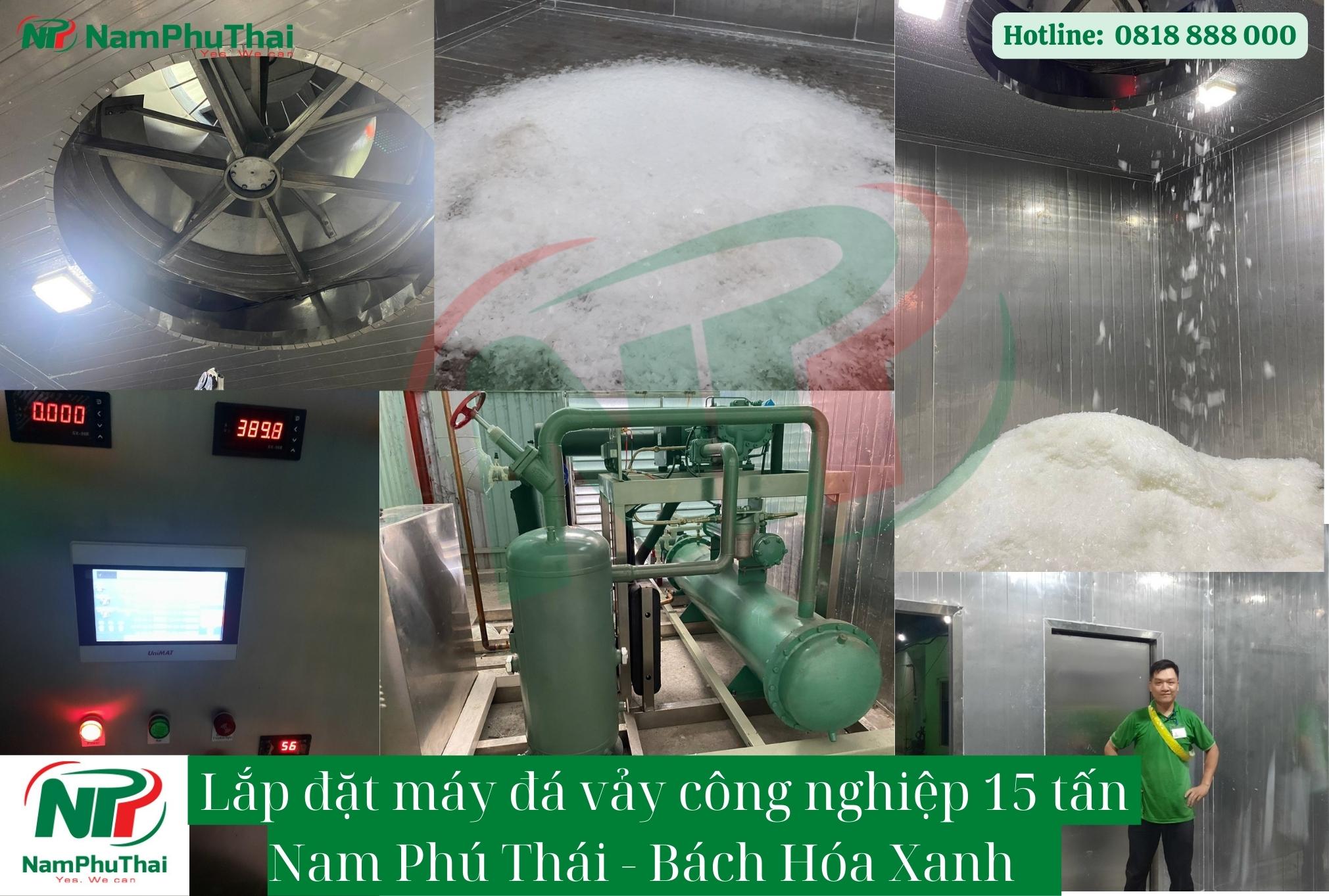 LẮP ĐẶT MÁY ĐÁ VẢY CÔNG NGHIỆP 15 TẤN CHO KHÁCH HÀNG BÁCH HÓA XANH